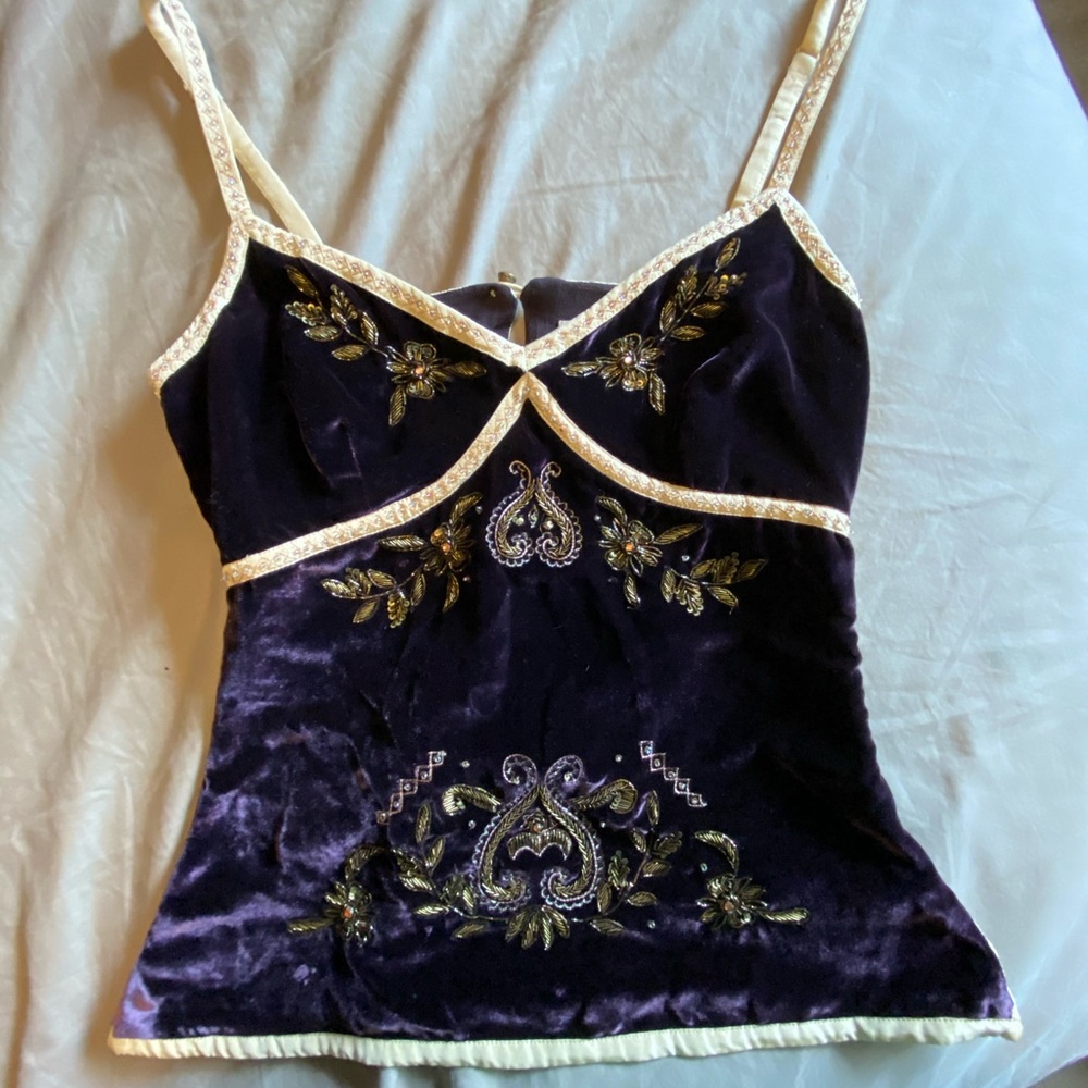 Stunning Beaded Velvet Camisole